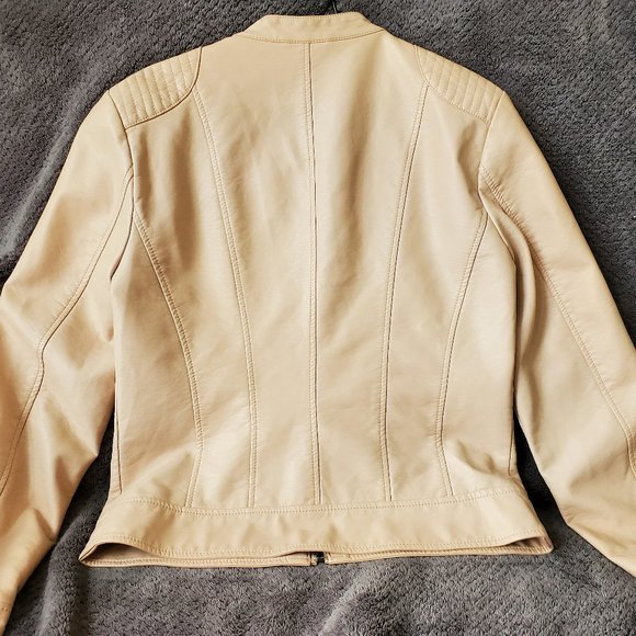 Vero Moda baby pink faux leather coat - Picture 4 of 7